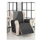 ECOMMERC3 Housse de Fauteuil 1 Place Relax Confort Maximum et Ajustement Complet - Housse pour Fauteuil 1 Place et Fauteuil Relax Couleur Anthracite/Noir