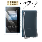 Pour Sony Walkman NW-A105 ASpringHN A106 A106HN A100 A100TPS Soft Clear TPU Juste de protection - Type Black case and glass #A