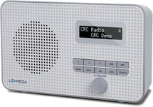 DR1S Radio Numérique Dab+ Portable,Radio Dab avec Bluetooth 5.3,Radio FM de Cuisine,Double Alarme,Horloge,Snooze,40 Stations Préréglées,Sortie Casque,Alimentation Secteur et Piles,Gris