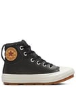 Converse Chuck Taylor All Star Berkshire Boot Hi Childrens Trainer, Black, Size 13