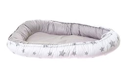 KOSPU Nid Bébé Multifonctionnel Cocoon Baby Baby Baby Cocoon Bumper Lit de Voyage 100% Coton Anti-Allergique HT-QQOA-MCP4 Multicolore