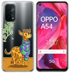 Coque Gel Transparent pour Oppo A54 5G/A74 5G Design Girafe Dessins