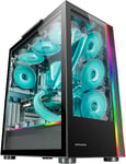 MC-ULTRA NOIR, TOUR GAMING CUSTOM XXL E-ATX, DOUBLE BANDE LED ARGB, DOUBLE FENÊTRE VERRE TREMPÉ, DOUBLE STRUCTURE CAMÉRA VERTICALE[CLA170994]