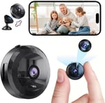 Mini Caméra Espion,WiFi 1080P HD Mini Caméra de Surveillance Interieur/Extérieur sans Fil avec Audio et Vidéo,avec Enregistrement Longue Batteries,pour l'extérieur/intérieur