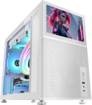 MC-LCD, BOÎTIER PC COMPACT MICRO-ATX, ECRAN LCD IPS 8"", GRILLE LATÉRALE, SUPÉRIEURE ET FRONTALE MESH, FENÊTRE LATÉRALE VERRE TREMPÉ, MINI TOUR GAMING AVEC DESIGN PANNEAUX MODULAIRE[CLA171027]