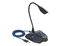 Delock Desktop Usb Gaming Microphone With Gooseneck And Mute Button - Mikrofon - Usb - Svart, Blå