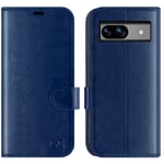 OCASE Coque pour Google Pixel 8a, Antichoc TPU Housse Google 8a Cuir PU Portefeuille [RFID Blocage] [Fentes pour Cartes] [Fermoir Magnétique] [Béquille] Etui Protection pour Pixel 8a - Bleu