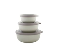 Mepal Cirqula low Bowl set 3 pcs Nordic white