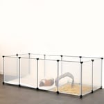 Enclos Petits Animaux Fond, Cage modulable Cochon d'Inde, Hamster, Lapin, Rongeur, Petits Animaux domestiques, Panneaux Transparents 1437147cm