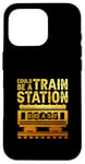 Coque pour iPhone 16 Pro Citation inspirante « Could Be A Train Station Kinda Day »