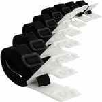 Kit De Fixation pour Bâche Solaire De Piscine, Attache Bache Piscine, pour Piscine Universelle Enterrée Comprenant 8 Sangles Et Languettes Adhésives