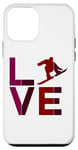 Coque pour iPhone 12 mini Snowboard Neige Saint Valentin Glace Hiver Sport Drôle Sports