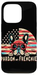 Coque pour iPhone 13 Pro Bouledogue français Pardon My Frenchie America Retro Sunset Dog