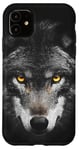 iPhone 11 Wolf Lovers Black Wolf Wild Animal Lovers Wolf Illustration Case