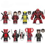 Deadpool & Wolverine Minifigur av Doll 8PCS (FMY) B