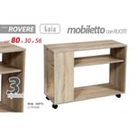 Argonauta - Meuble tv avec roulettes grises cm 80 x 30 x 56 h