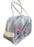 NIKE  HOLDALL Gym Bag Vintage HERITAGE Print Club Medium BA2939 Grey NEW