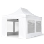 TOOLPORT 3x4,5m, aluminium, easy-up-pavillon, 4 sidedele, hvid - (582876)