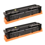 2x 207A Yellow Compatible Toner Cartridges With Chip For HP M255nw Printer