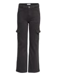 Mango Flared Cargo Trousers Svart