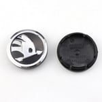 Passar till Skoda 57/56MM SKODA Xinrui Mingrui hjulnavkapsel bil logotyp - silver modell (fyra pack)