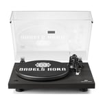 ANGELS HORN Lecteur de Disque Vinyle avec Sortie Bluetooth 5.0 améliorée, Platine Audio Domestique, édition Moderne, entraînement par Courroie à 2 Vitesses, préampli Phono, Cartouche magnétique