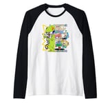 Rugrats Reptar Iconic 90's Retro Vintage Split Chest Poster Raglan Baseball Tee