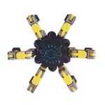 Transformerbar Mecha Chain Fingertop Spinners Toy Anti Pressure Avslappnande Baubles Leksak För Barn Pojke Flicka Vuxen Yellow