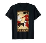 1905 Dog Show Lady With Dogs Bulldog Collie Boxer Retro T-Shirt