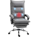 Executive Office Chair with Vibration Massage and Heat Double Footrest