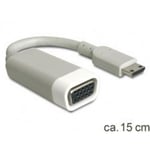 Delock - 65471 - mini hdmi - vga - Male connector / Female connector - 0,015 m - Blanc (65471)