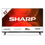 SHARP Frameless Smart TV 32 Inch HD Ready LED Smart Android Television 32FH2KA