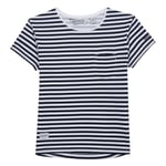Regatta T- Shirt Junior 100% Coton Ayan Polos/Vests Mixte Enfant, Navy Strip, FR : L (Taille Fabricant : 7-8)