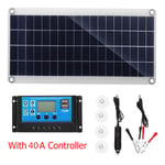 Kit de Panneau solaire monocristallin portable 300W 12V avec 40A controleur charge solaire cables solaires Chargeur Solaire Portable pour maisons rv