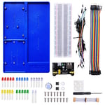 GeeekPi Raspberry Pi 4 Holder ABS Holder Breadboard Holder Kit For Raspberry Pi 4B,3B+,3B,2B,B+,ZERO,ZERO W,ZERO W2,Arduino UNO,Arduino Mega 2560 (Blue)