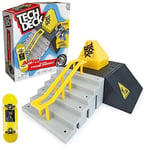 TECH DECK - FINGER SKATE - STARTER SET X-CONNECT SKATE ZONE - Tech Deck Skate Park 100% Modulable À Construire Et Personnaliser + 1 Finger Skate Exclusif - Mini skate - Jouet Enfant 6 Ans et +