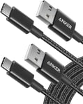 Anker USB-A to USB-C & USB C to USB 2.0 Charger Cable (Nylon),  Double Braided