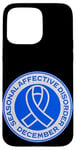 iPhone 15 Pro Max Seasonal Affective Disorder Awareness December Blue Ribbon Case