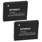 2x Battery for Canon PowerShot SX600 HS SX610 HS SX700 HS SX710 HS 1000mAh