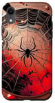 iPhone XR Men Red Spider Strange and Unusual Spider Web Boys Black Red Case