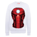 Sweat Homme Marvel Avengers Assemble - Torse Iron Man Explosion - Blanc - M - Blanc