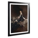 Big Box Art Framed Print of Giovanni Boldini Portrait of Consuelo Vanderbilt Design | Wall Art Picture| Home Decor for Kitchen, Living Room, Bedroom, Hallway, Black, A2 / 24.5x18 Inch / 62x45cm