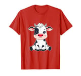 Red Cow Nose Funny Day 2024 Red Cow Nose Kids Girls T-Shirt