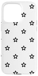 iPhone 15 Pro Max White Black Stars Night Constellations Sky Pattern Case