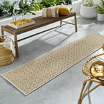 Florence Alfresco Veneto Runner Ochre Yellow Flat Geometric Indoor Outdoor Mats