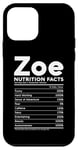 Coque pour iPhone 12 mini Zoe Nom Nutrition Faits Personnalisés Femme Fille Noël