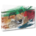 Red Fox (5) V2 Canvas Print for Living Room Bedroom Home Office Décor, Wall Art Picture Ready to Hang, 30 x 20 Inch (76 x 50 cm)