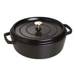 Staub La Cocotte 28 cm round Cast iron flat black