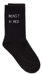 60 Second Makeover Limited Beast in Bed Black Calf Socks Birthday Socks Valentines