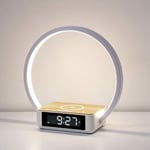 Basetbl - Lampe de Chevet Tactile Chambre, Reveil Lumineux avec Chargeur Sans Fil